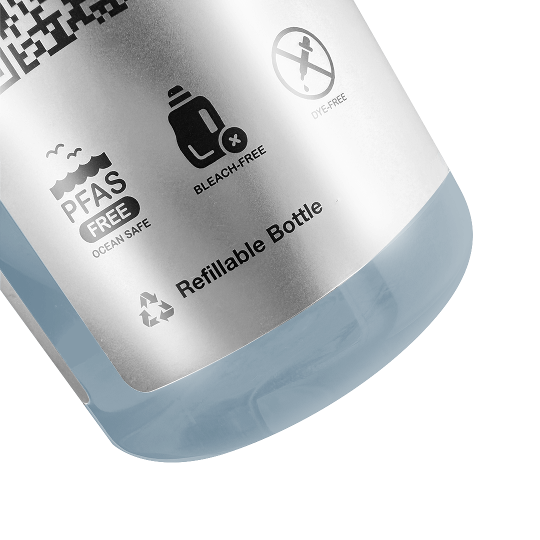 SKWOL™ Boat Stain Remover being applied to a boat hull, breaking down tough stains for a spotless, restored finish.