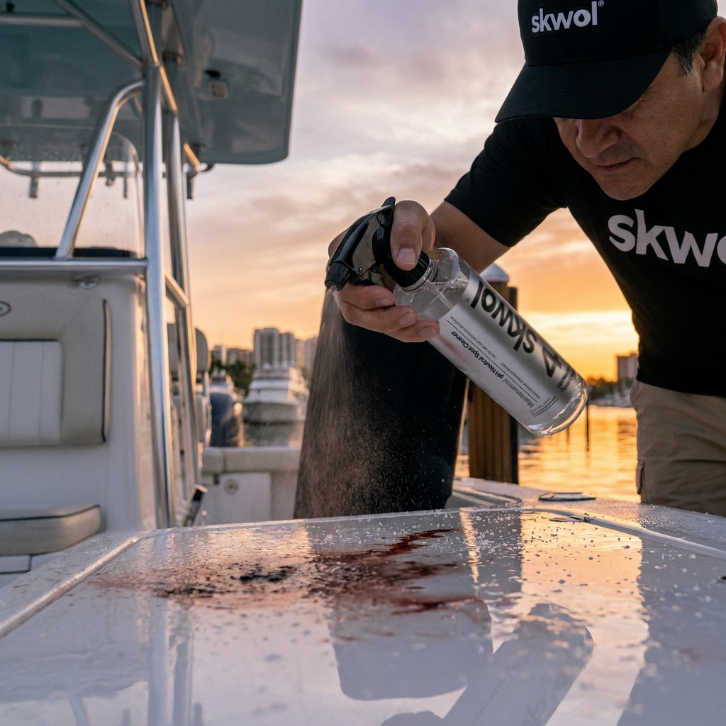 how to remove fish blood 