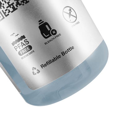 SKWOL™ Boat Stain Remover being applied to a boat hull, breaking down tough stains for a spotless, restored finish.