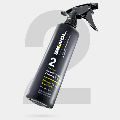 Complete boat wash and protection bundle with boat soap ceramic sealant vinyl conditioner and towels