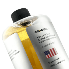 Thick foaming action of SKWOL™ Wash & Prep boat soap, lifting dirt, salt, and grime without stripping protective coatings.